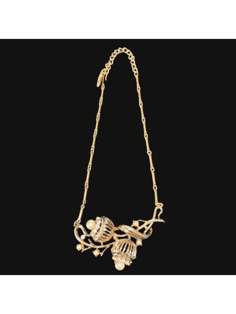 1940s Coro jewelry, featuring faux pearls and rhinestones